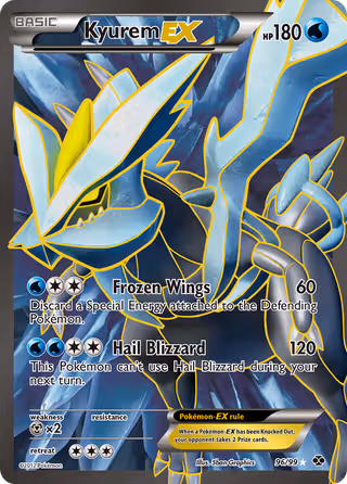Kyurem-EX 96/99 Pokemon card