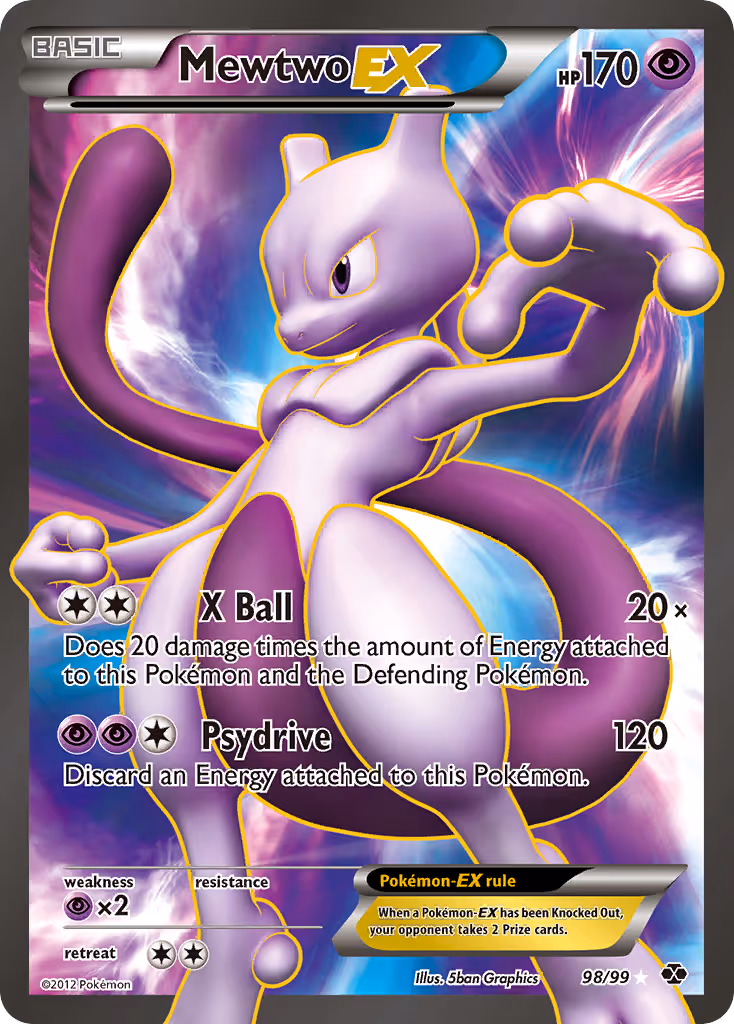 Mewtwo-EX 98/99 Pokemon card