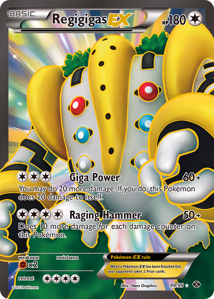 Regigigas-EX 99/99 Pokemon card