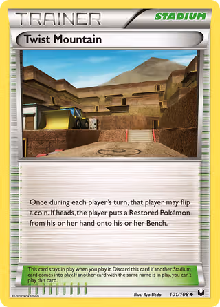 Twist Mountain 101/108 Pokemon card