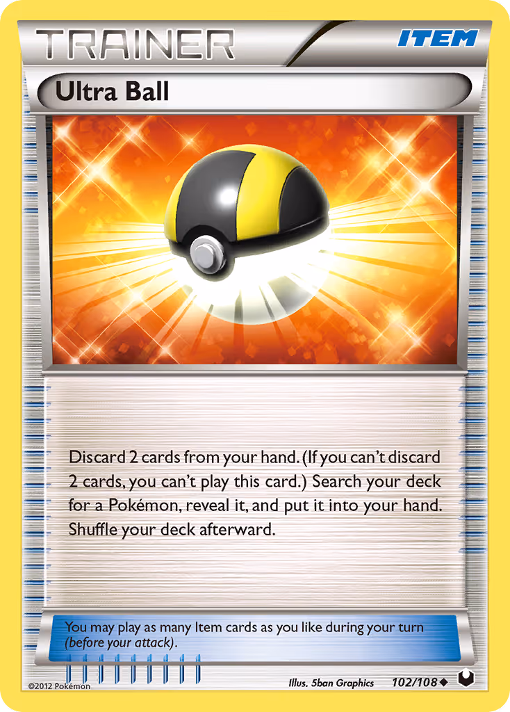 Ultra Ball 102/108 Pokemon card