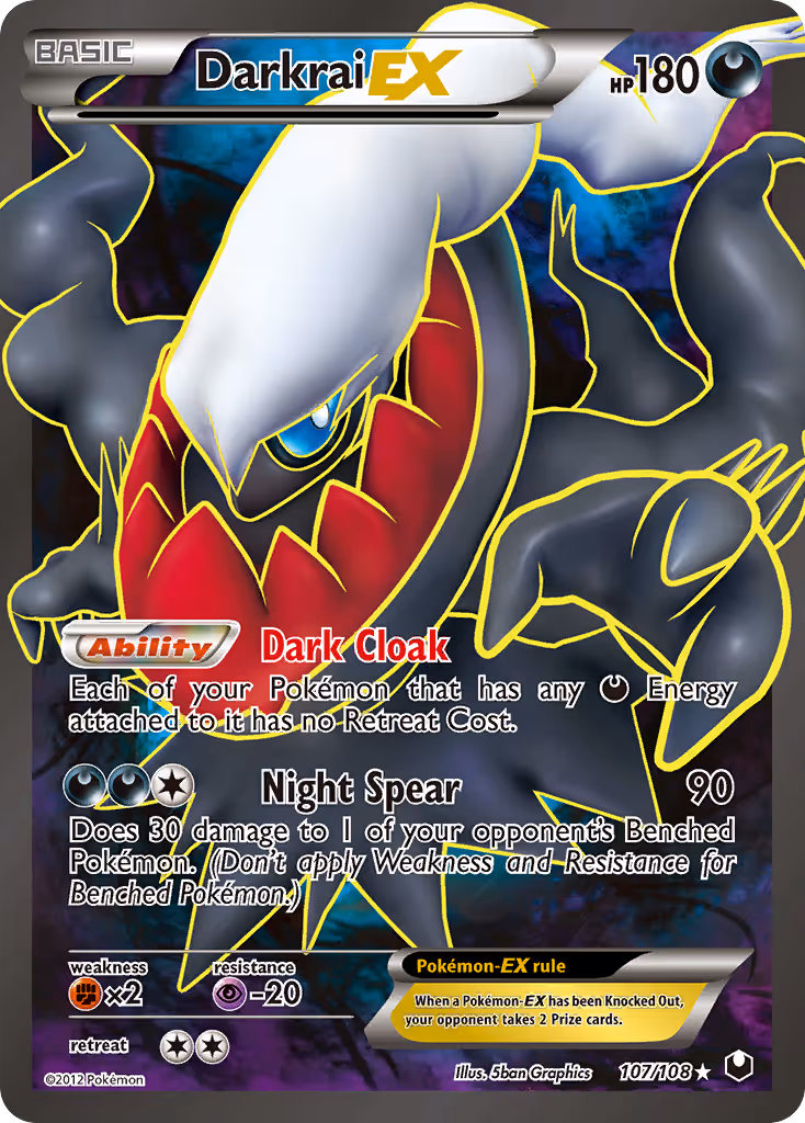Darkrai-EX 107/108 Pokemon card