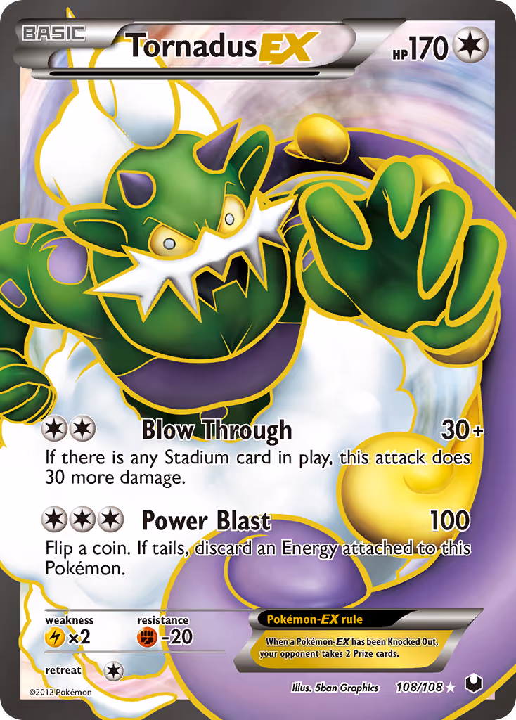 Tornadus-EX 108/108 Pokemon card