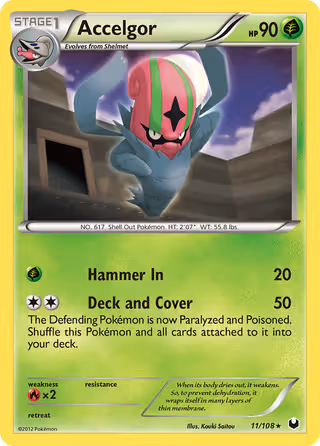 Accelgor 11/108 Pokemon card