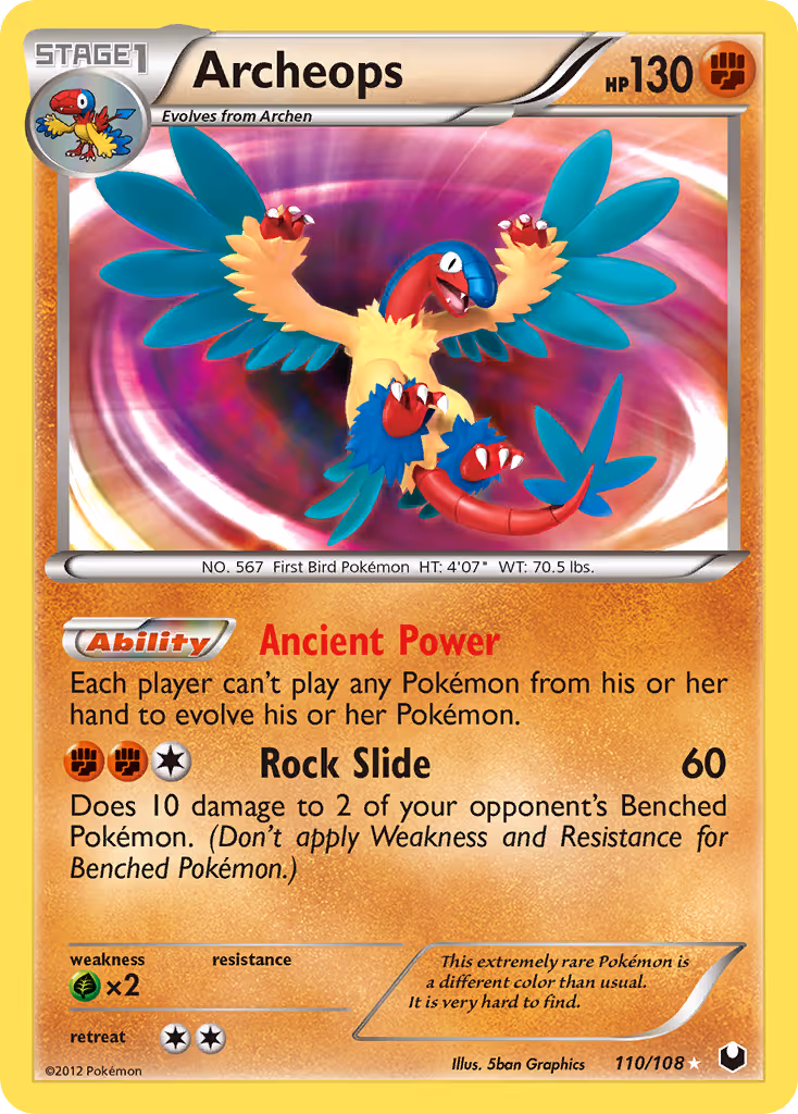 Archeops 110/108 Pokemon card