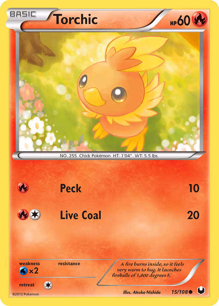 Torchic 15/108 Pokemon card