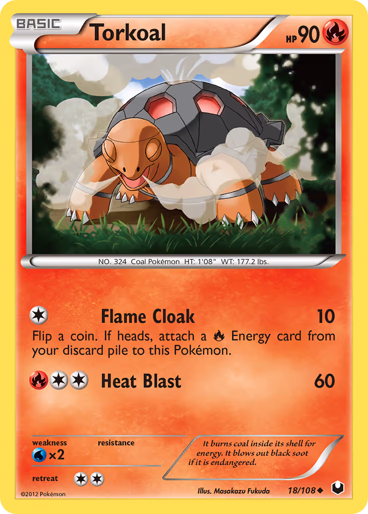 Torkoal 18/108 Pokemon card