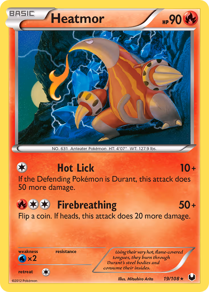 Heatmor 19/108 Pokemon card