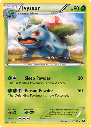 Ivysaur 2/108 Pokemon card