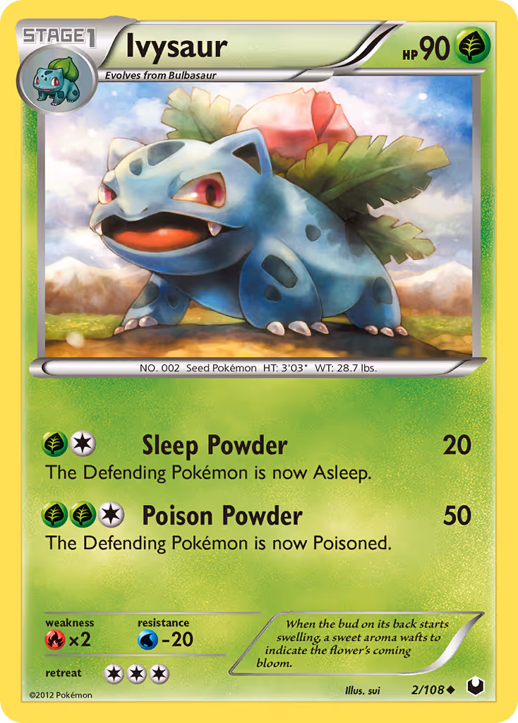 Ivysaur 2/108 Pokemon card