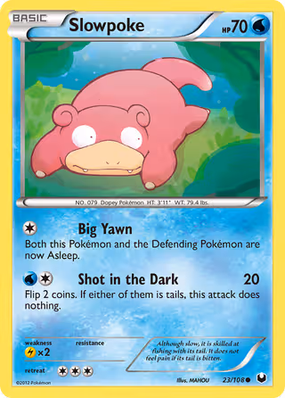 Slowpoke 23/108 Pokemon card