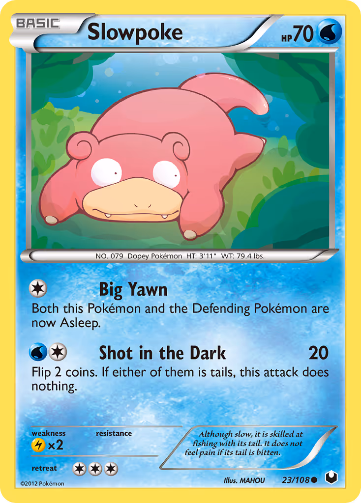 Slowpoke 23/108 Pokemon card
