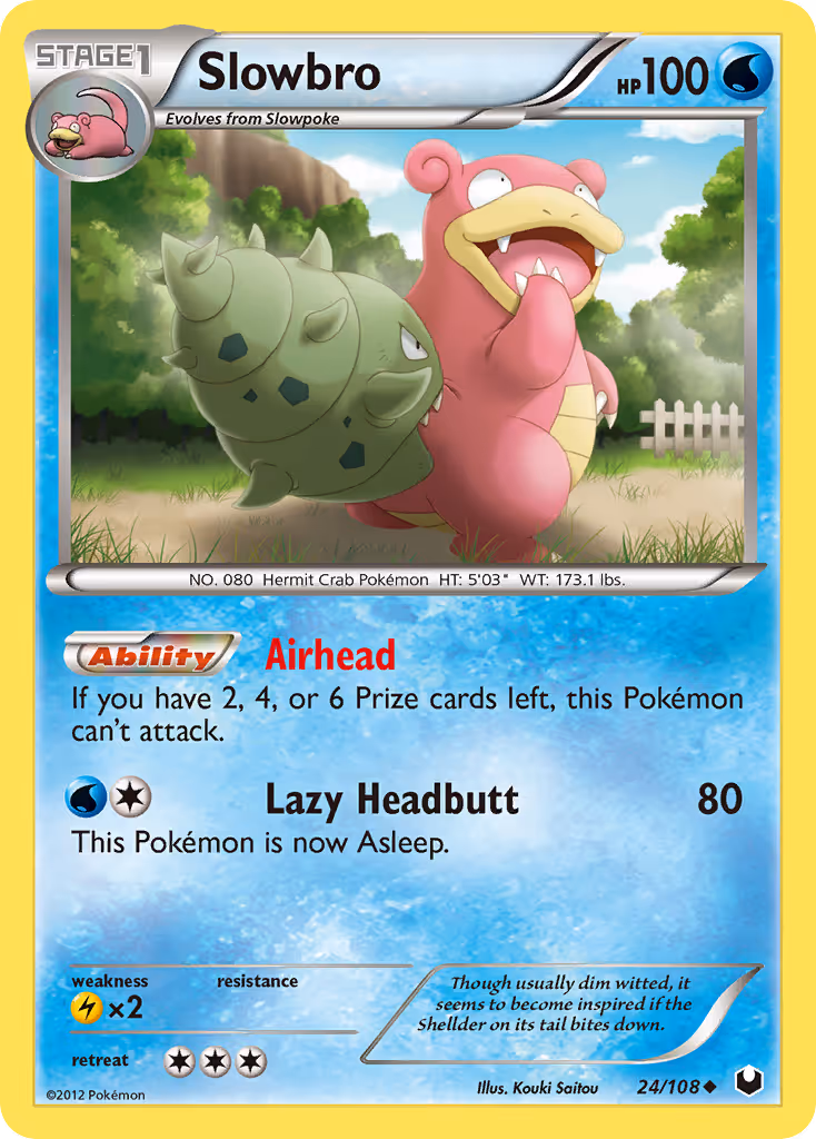 Slowbro 24/108 Pokemon card
