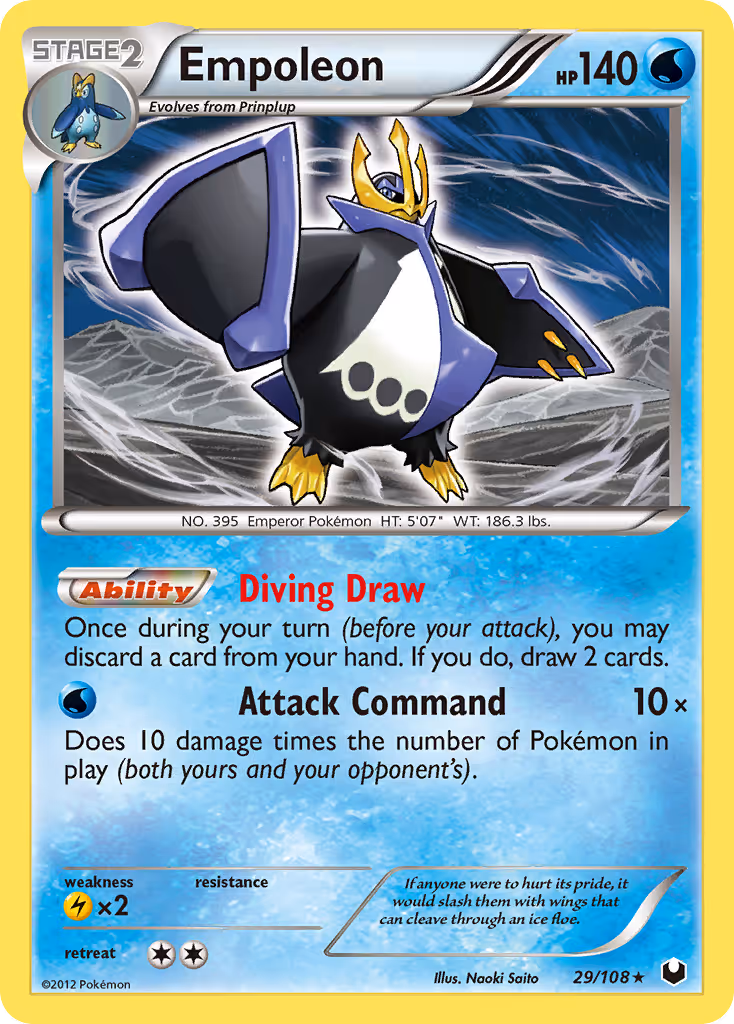 Empoleon 29/108 Pokemon card
