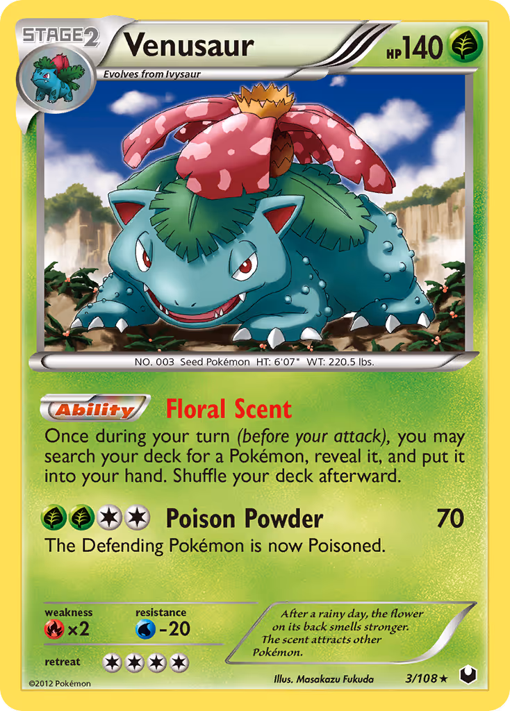 Venusaur 3/108 Pokemon card
