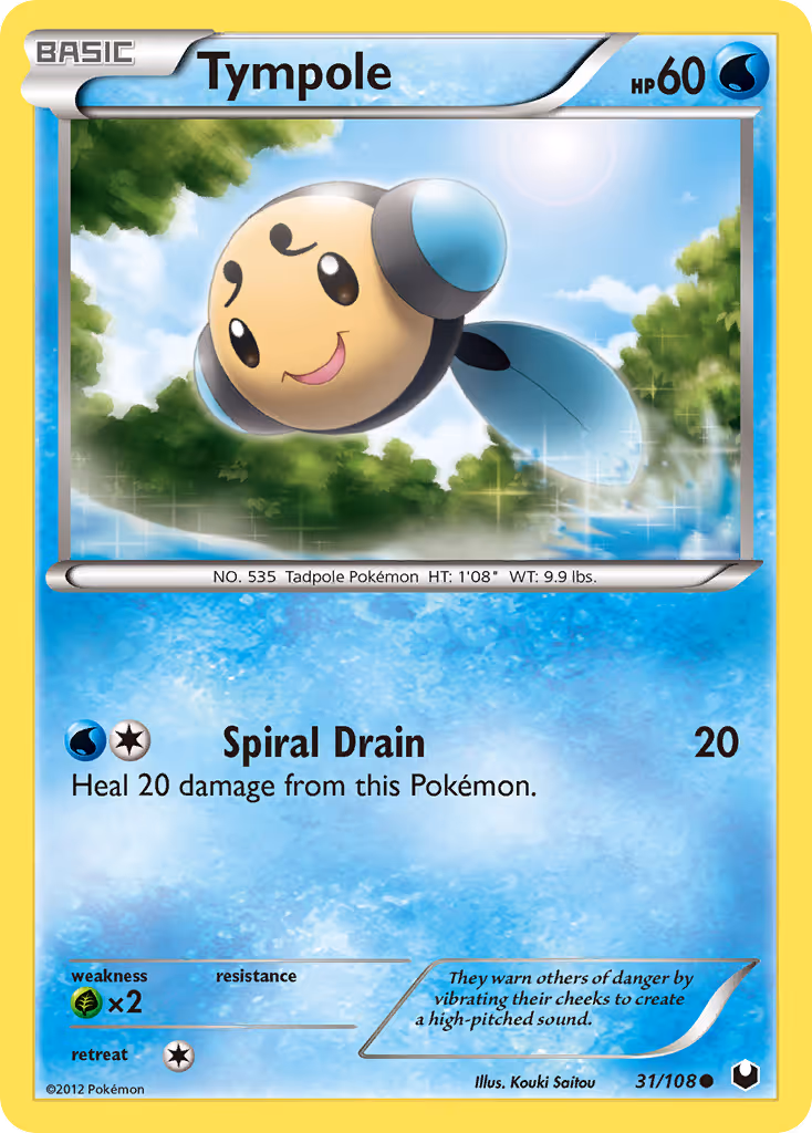 Tympole 31/108 Pokemon card