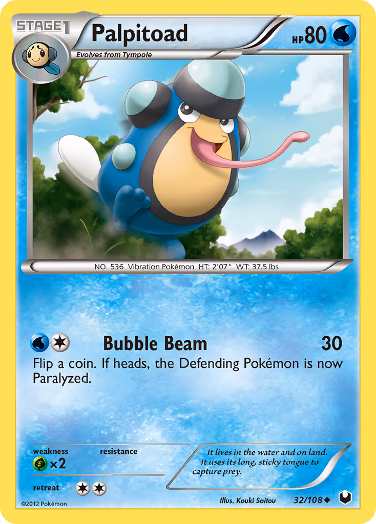 Palpitoad 32/108 Pokemon card