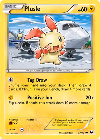 Plusle 39/108 Pokemon card