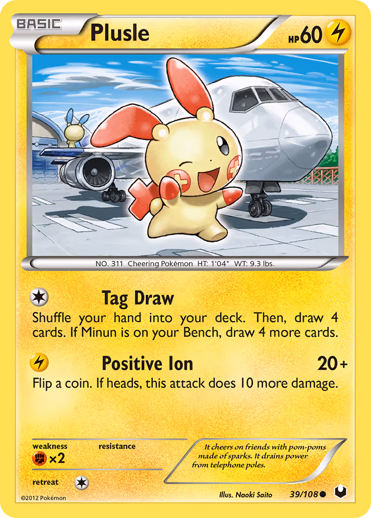 Plusle 39/108 Pokemon card