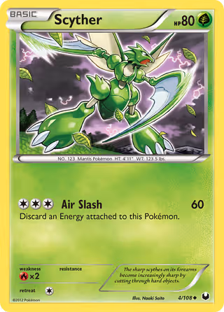 Scyther 4/108 Pokemon card