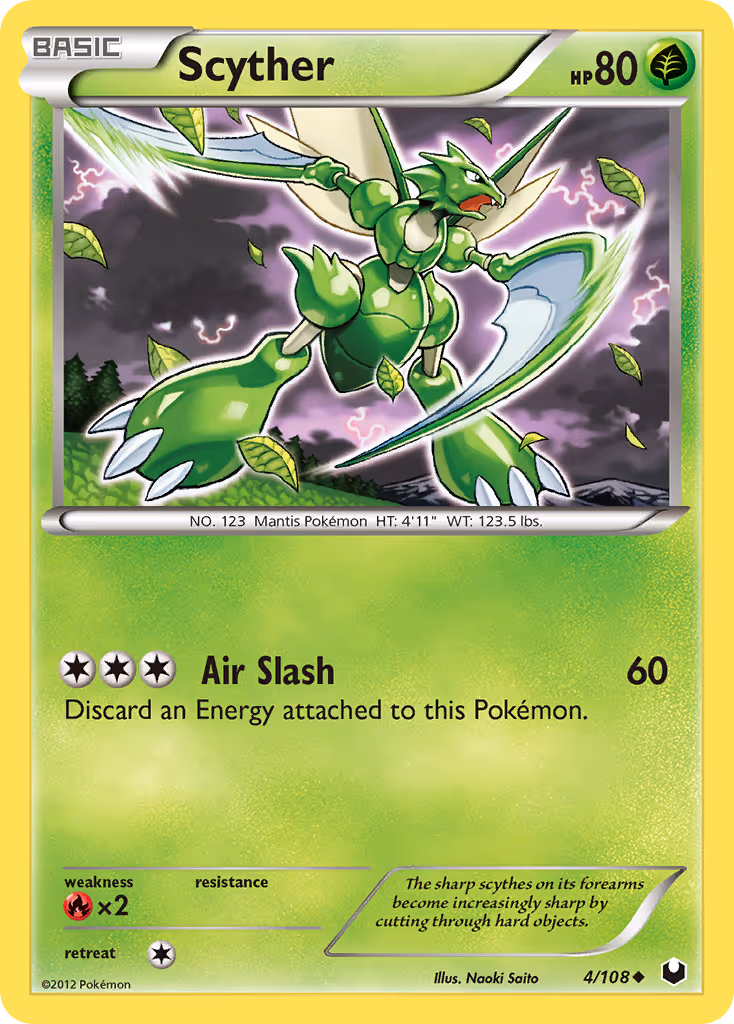Scyther 4/108 Pokemon card