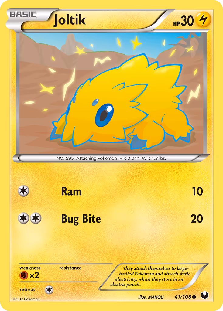 Joltik 41/108 Pokemon card