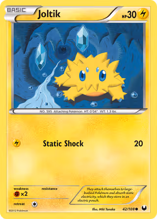 Joltik 42/108 Pokemon card