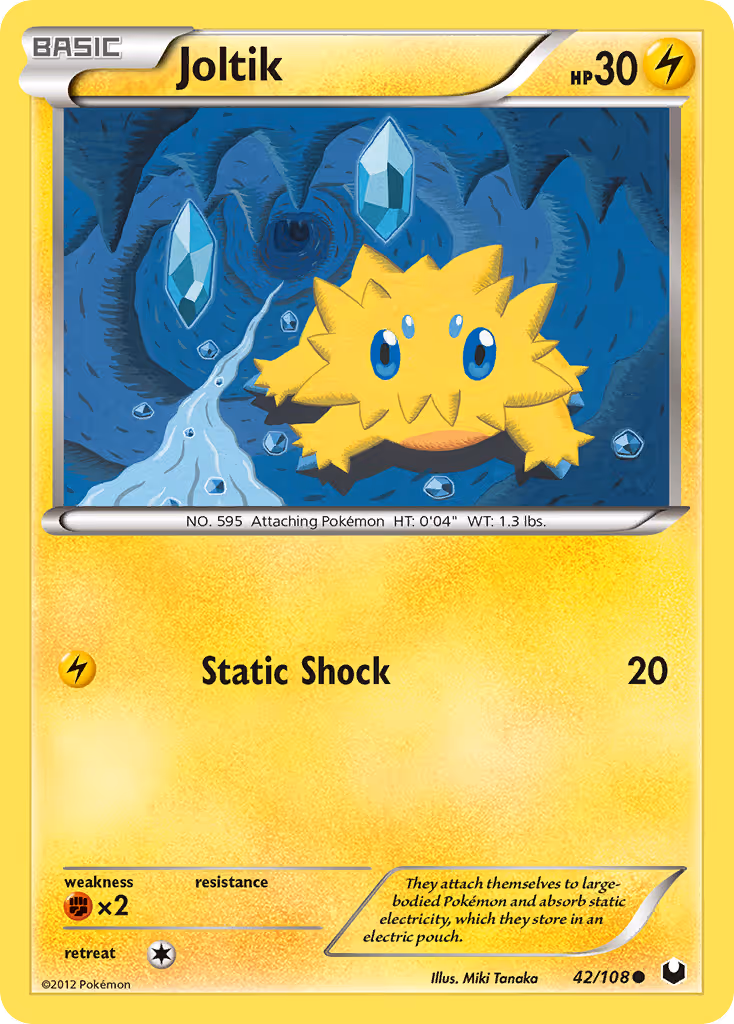 Joltik 42/108 Pokemon card