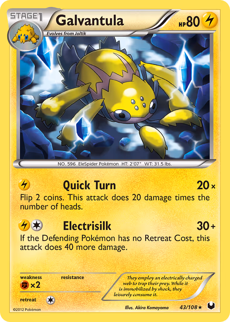 Galvantula 43/108 Pokemon card