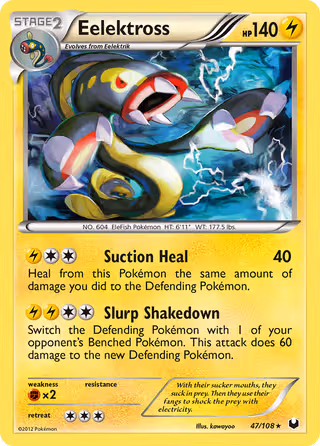 Eelektross 47/108 Pokemon card