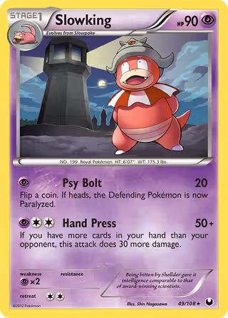 Slowking 49/108 Pokemon card