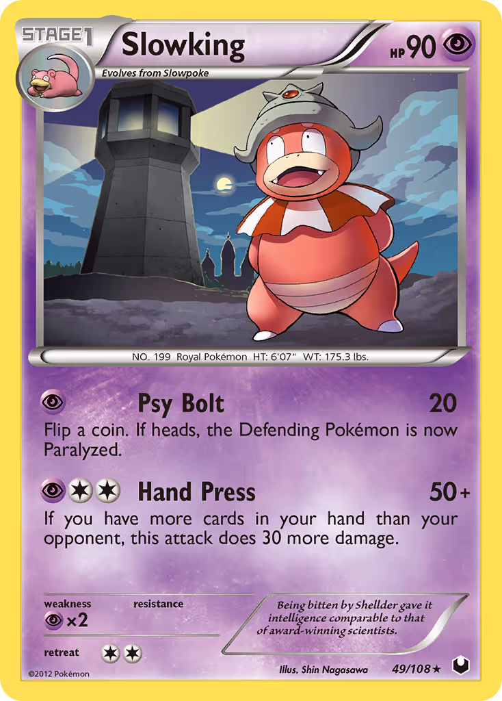 Slowking 49/108 Pokemon card