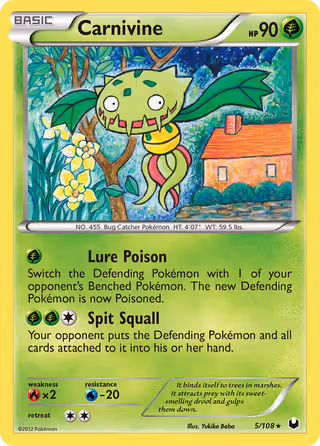 Carnivine 5/108 Pokemon card
