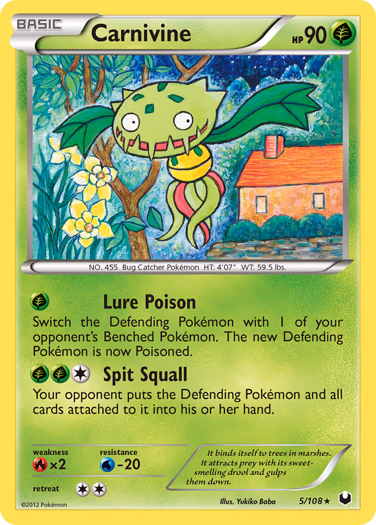 Carnivine 5/108 Pokemon card
