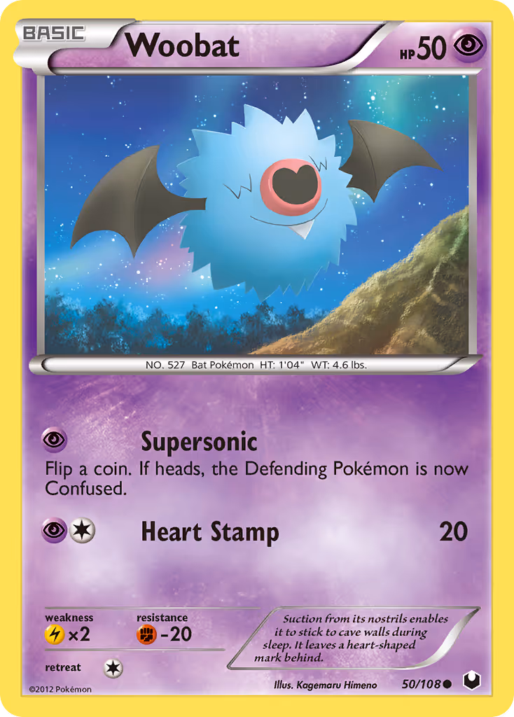 Woobat 50/108 Pokemon card
