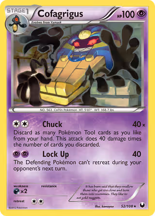 Cofagrigus 52/108 Pokemon card