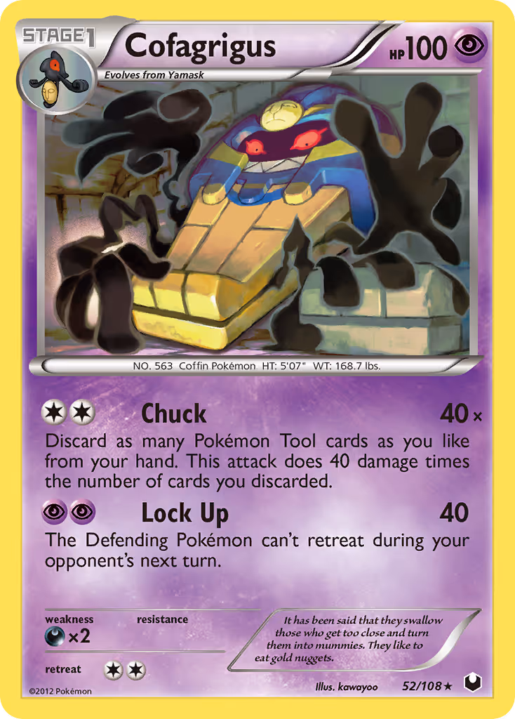Cofagrigus 52/108 Pokemon card