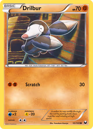 Drilbur 55/108 Pokemon card