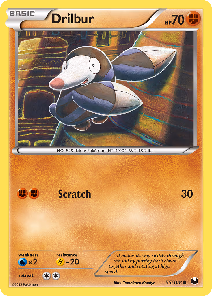 Drilbur 55/108 Pokemon card