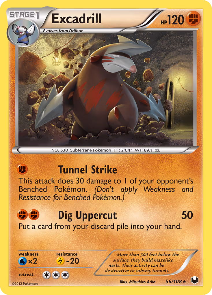 Excadrill 56/108 Pokemon card