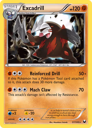 Excadrill 57/108 Pokemon card