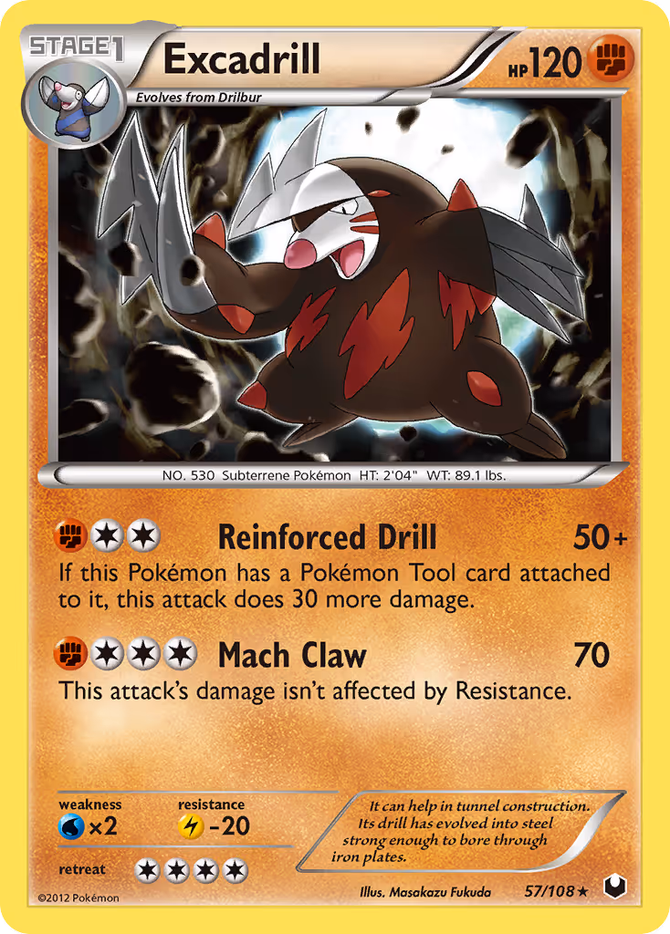 Excadrill 57/108 Pokemon card
