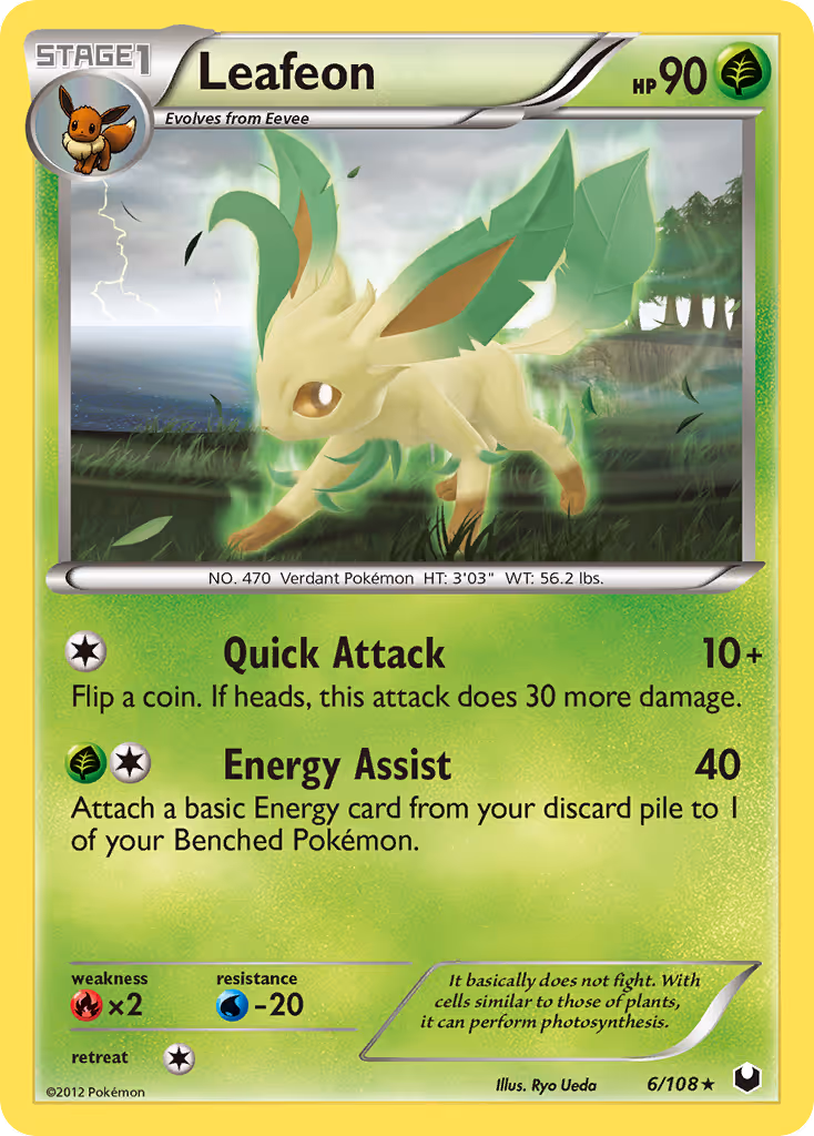 Leafeon 6/108 Pokemon card