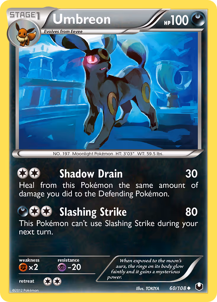 Umbreon 60/108 Pokemon card