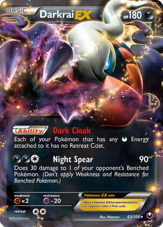 Darkrai-EX 63/108 Pokemon card