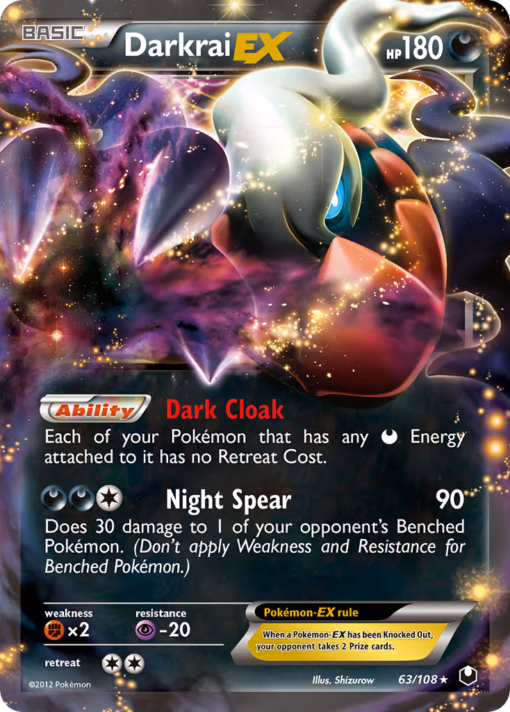 Darkrai-EX 63/108 Pokemon card