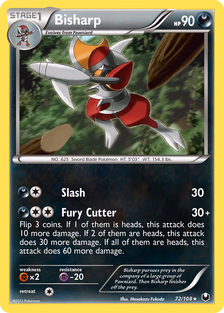 Bisharp 72/108 Pokemon card