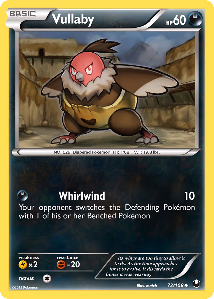 Vullaby 73/108 Pokemon card
