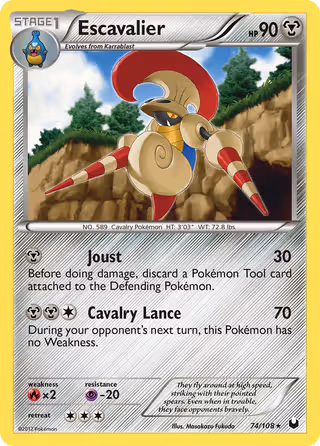 Escavalier 74/108 Pokemon card