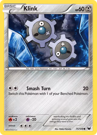 Klink 75/108 Pokemon card
